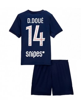 Billige Paris Saint-Germain Desire Doue #14 Hjemmedraktsett Barn 2025-26 Kortermet (+ Korte bukser)